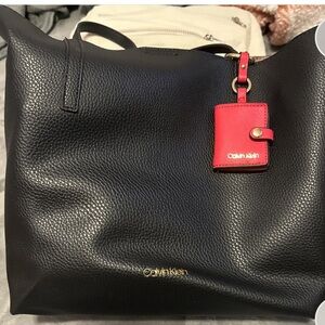 Calvin Klein Black Tote Bag with Red Tag